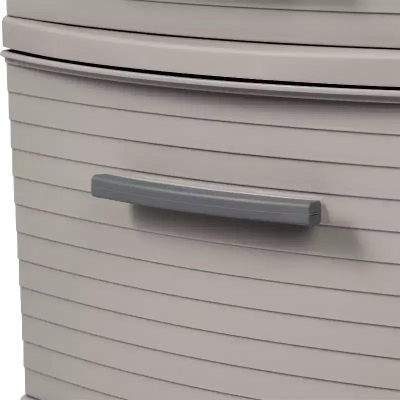 Tour tissée 4 tiroirs gris foncé - Brightroom™ : Organiseur de rangement en plastique, tiroirs utilitaires portables, rangement universel