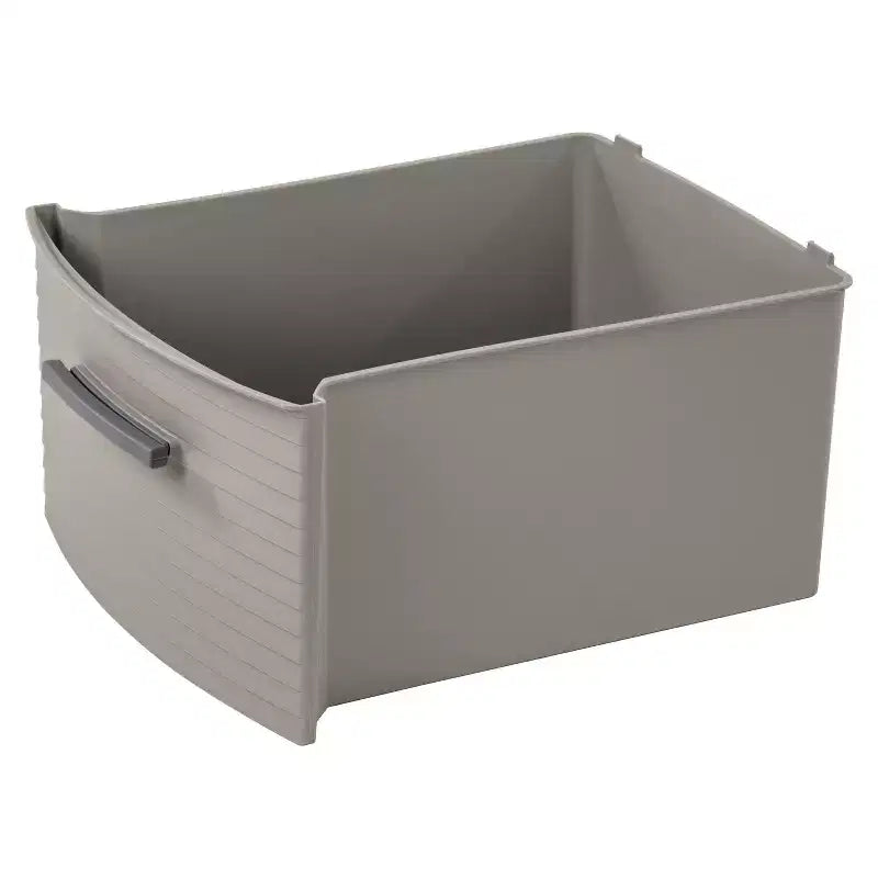 Tour tissée 4 tiroirs gris foncé - Brightroom™ : Organiseur de rangement en plastique, tiroirs utilitaires portables, rangement universel