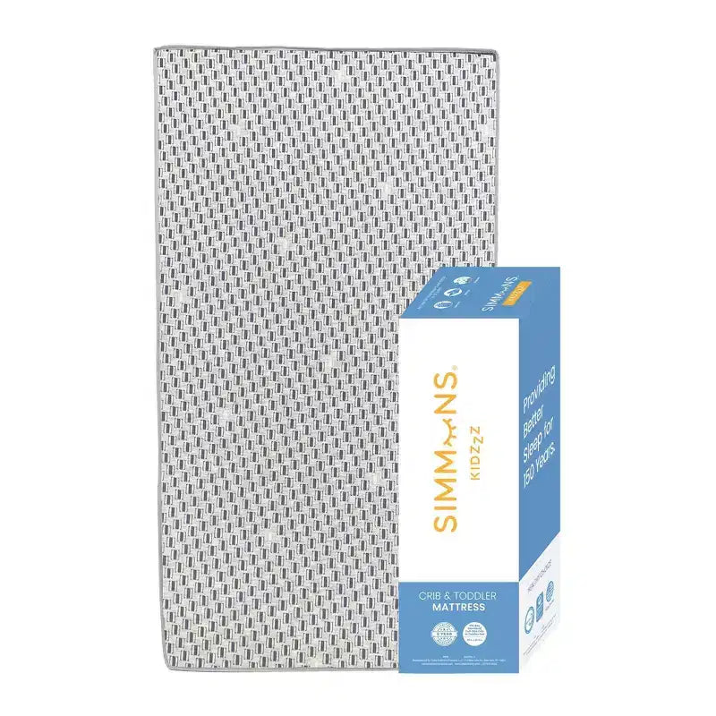 Matelas de lit de bébé et de tout-petit double face Simmons Kids – Radiant Sky : Ferme, mousse haute densité, housse imperméable, 3,8 kg