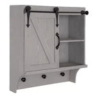 Organisateur mural de ferme 18" x 8" x 20" avec rangement et crochets - Kate & Laurel All Things Decor