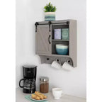Organisateur mural de ferme 18" x 8" x 20" avec rangement et crochets - Kate & Laurel All Things Decor
