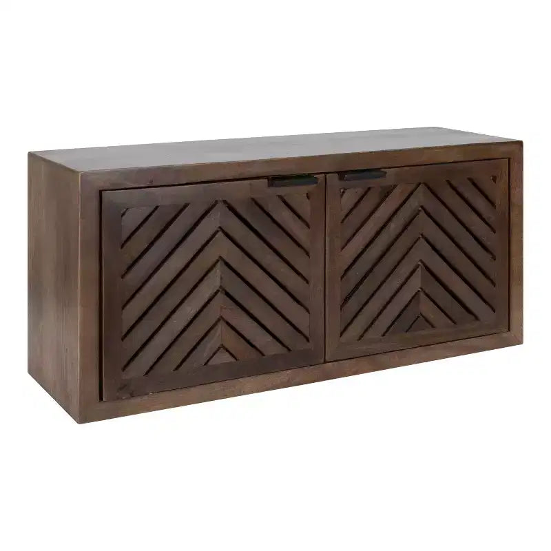 Kate & Laurel All Things Decor Mezzeta Armoire Murale 2 Portes 30" x 10" x 14" Bois Naturel - Aucun Assemblage Requis, Surface en MDF