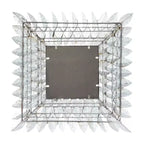 Miroir mural radial Feuille de métal marron - Olivia & May : Carré rustique, aucun assemblage requis