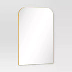 Miroir de cheminée Infinity 24" x 36" en laiton - Threshold™ : Résistant à la rouille, Fixation murale, Décor moderne