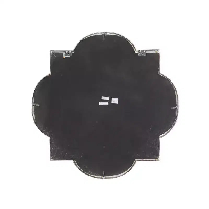 Miroir Mural Quadrilobe en Aluminium Gris - Olivia & May