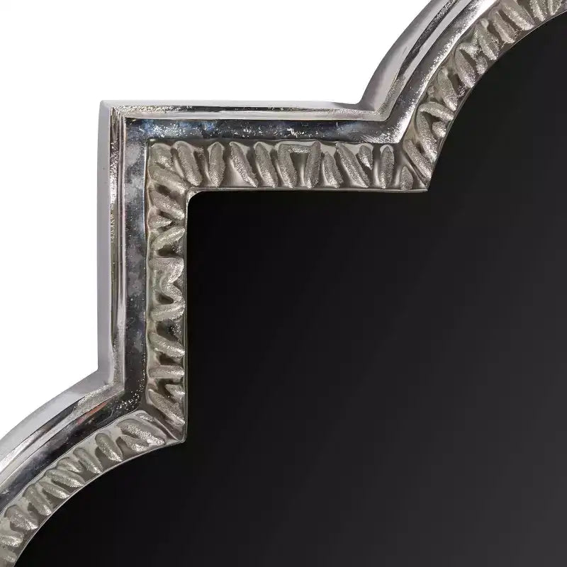 Miroir Mural Quadrilobe en Aluminium Gris - Olivia & May