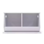 Coffre de rangement pour jouets en bois et bibliothèque pour enfants blanc - Humble Crew : Cadre en MDF, étagère à bac ouvert, organisateur de jouets pour enfants