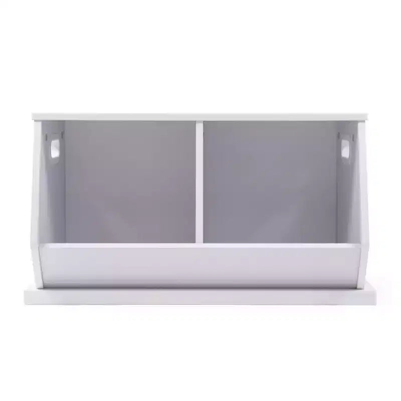 Coffre de rangement pour jouets en bois et bibliothèque pour enfants blanc - Humble Crew : Cadre en MDF, étagère à bac ouvert, organisateur de jouets pour enfants