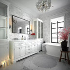 Miroir mural Acekool 101 x 76 cm, miroir décoratif rectangulaire avec cadre en alliage d'aluminium pour salle de bain, salon, chambre à coucher