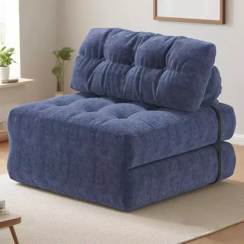 Canapé convertible pliant, canapé pliant au sol avec oreiller, canapé-lit futon convertible, chaise de couchage, matelas pliable avec support dorsal, canapé dépliant portable