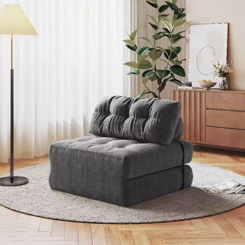Canapé convertible pliant, canapé pliant au sol avec oreiller, canapé-lit futon convertible, chaise de couchage, matelas pliable avec support dorsal, canapé dépliant portable