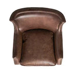 Fauteuil club contemporain Christopher Knight Home Njord en cuir pleine fleur avec garniture cloutée