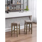 TROPOW Tabourets de bar en cuir PU 26 po, Tabourets de bar modernes avec garniture cloutée en selle, Chaises d'îlot, Tabourets de comptoir sans dossier rembourrés
