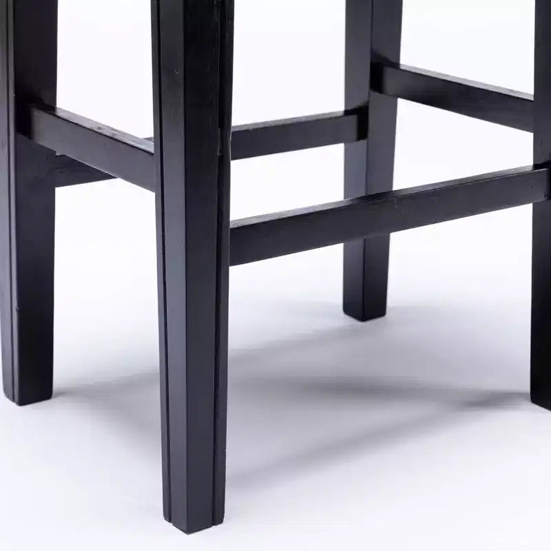 TROPOW Tabourets de bar en cuir PU 26 po, Tabourets de bar modernes avec garniture cloutée en selle, Chaises d'îlot, Tabourets de comptoir sans dossier rembourrés