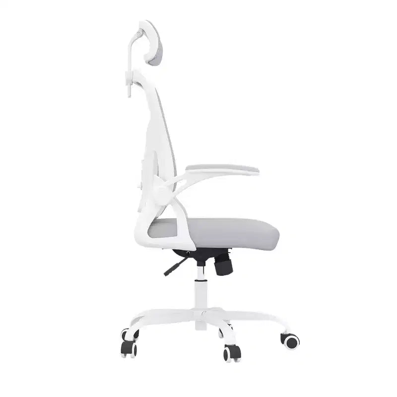 Chaise de bureau ergonomique MAYEERTY - Avec appui-tête, accoudoirs relevables et support lombaire réglable (Gris)