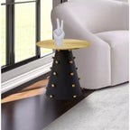 Meridian Furniture, Table d'appoint Raven noire / dorée