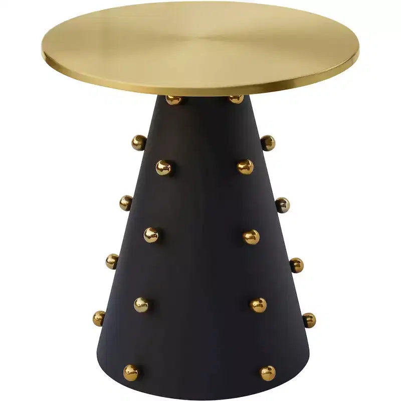 Meridian Furniture, Table d'appoint Raven noire / dorée