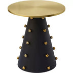 Meridian Furniture, Table d'appoint Raven noire / dorée