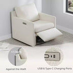 Fauteuil inclinable électrique mural pivotant Spruce & Spring avec repose-pieds électrique