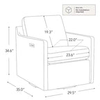 Fauteuil inclinable électrique mural pivotant Spruce & Spring avec repose-pieds électrique