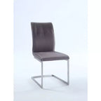 Chintaly Imports, chaise d'appoint cantilever contemporaine avec surpiqûres - Lot de 2