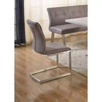 Chintaly Imports, chaise d'appoint cantilever contemporaine avec surpiqûres - Lot de 2
