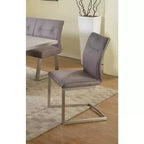 Chintaly Imports, chaise d'appoint cantilever contemporaine avec surpiqûres - Lot de 2