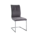 Chintaly Imports, chaise d'appoint cantilever contemporaine avec surpiqûres - Lot de 2