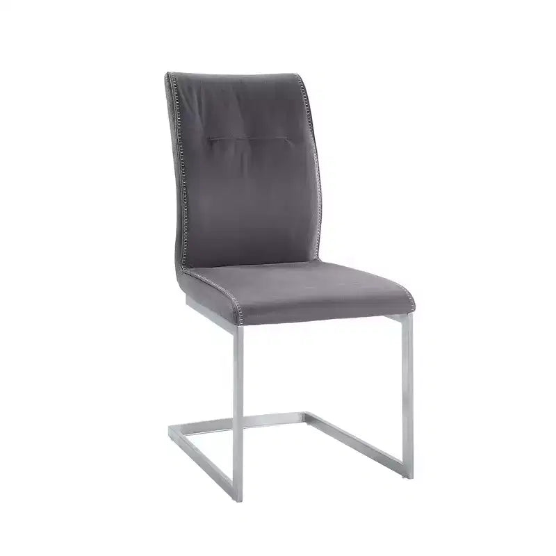 Chintaly Imports, chaise d'appoint cantilever contemporaine avec surpiqûres - Lot de 2