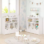 Organiseur de rangement pour jouets, bibliothèque pour enfants avec 3 tiroirs amovibles et roulettes cachées - Blanc (Chambre/Salle de jeux/Chambre de bébé)