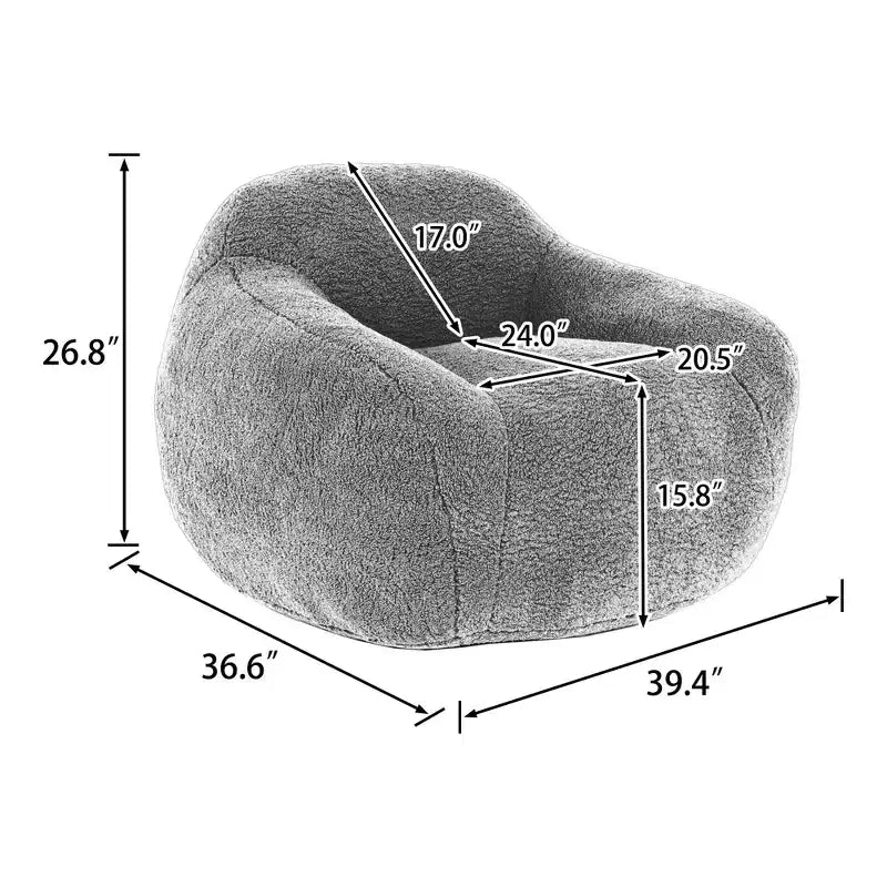 Canapé-poire confortable Okak avec accoudoirs, fauteuil-poire doux avec mousse à mémoire de forme, canapé futon capitonné pour salon, chambre à coucher
