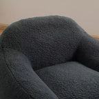 Canapé-poire confortable Okak avec accoudoirs, fauteuil-poire doux avec mousse à mémoire de forme, canapé futon capitonné pour salon, chambre à coucher