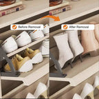 Meuble à chaussures fin en bois autoportant, Meuble à chaussures dissimulé, Meuble à chaussures avec tiroirs et étagère réglable pour Entrée, Couloir, Salon