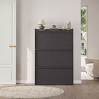Meuble à chaussures fin en bois autoportant, Meuble à chaussures dissimulé, Meuble à chaussures avec tiroirs et étagère réglable pour Entrée, Couloir, Salon