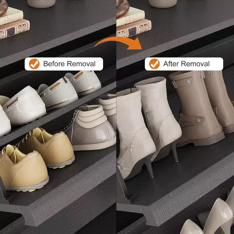 Meuble à chaussures fin en bois autoportant, Meuble à chaussures dissimulé, Meuble à chaussures avec tiroirs et étagère réglable pour Entrée, Couloir, Salon