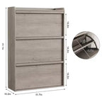 Meuble à chaussures fin en bois autoportant, Meuble à chaussures dissimulé, Meuble à chaussures avec tiroirs et étagère réglable pour Entrée, Couloir, Salon