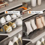 Meuble à chaussures fin en bois autoportant, Meuble à chaussures dissimulé, Meuble à chaussures avec tiroirs et étagère réglable pour Entrée, Couloir, Salon