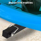 Support de stockage pour kayak, Râteliers pour kayak robustes pour le rangement extérieur, Support de stockage pour kayak autoportant avec roues pour kayaks, canoës