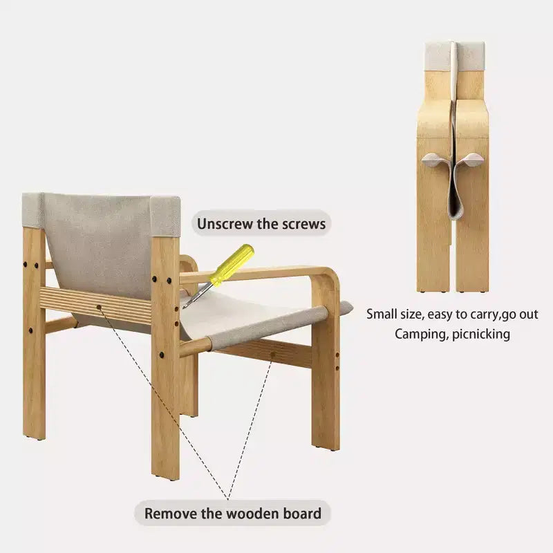 MAYEERTY Fauteuil d'appoint en chêne Chaises de loisirs modernes Fauteuils avec cadre en bois massif pour salon chambre balcon