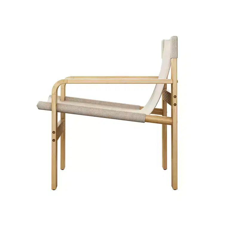 MAYEERTY Fauteuil d'appoint en chêne Chaises de loisirs modernes Fauteuils avec cadre en bois massif pour salon chambre balcon