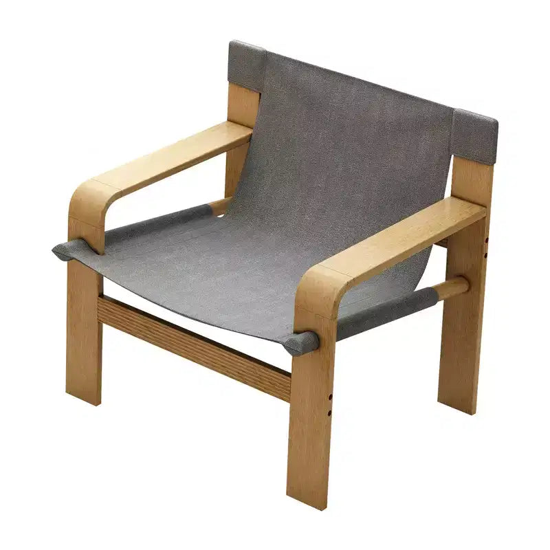 MAYEERTY Fauteuil d'appoint en chêne Chaises de loisirs modernes Fauteuils avec cadre en bois massif pour salon chambre balcon