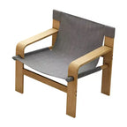 MAYEERTY Fauteuil d'appoint en chêne Chaises de loisirs modernes Fauteuils avec cadre en bois massif pour salon chambre balcon