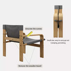 MAYEERTY Fauteuil d'appoint en chêne Chaises de loisirs modernes Fauteuils avec cadre en bois massif pour salon chambre balcon