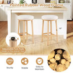 Costway Lot de 2/4 tabourets de bar rembourrés en tissu bouclé avec repose-pieds