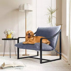 Fauteuil d'appoint moderne COZONY avec cadre métallique, fauteuil de salon rembourré avec coussin en mousse pour salon, chambre à coucher