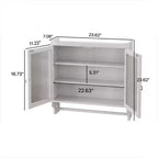 Meuble mural Okak, meuble de rangement avec 2 portes vitrées et 3 étagères, meubles d'appoint pour la cuisine, la salle à manger