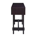Hostack Table Console 52 po avec Tiroirs de Rangement et Pieds en Bois Massif pour Salon et Entrée, Espresso