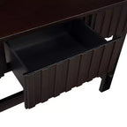 Hostack Table Console 52 po avec Tiroirs de Rangement et Pieds en Bois Massif pour Salon et Entrée, Espresso