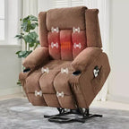 Grand fauteuil inclinable électrique GustoWave pour adulte avec chauffage et massage, fauteuil inclinable en tissu surdimensionné pour salon avec position infinie