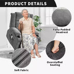 Grand fauteuil inclinable électrique GustoWave pour adulte avec chauffage et massage, fauteuil inclinable en tissu surdimensionné pour salon avec position infinie
